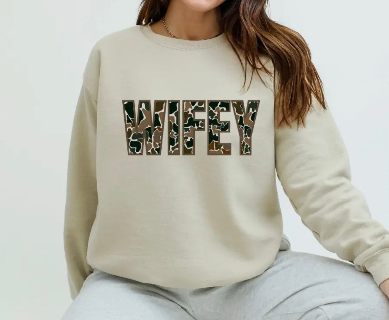 Wifey Camo Sweatshirt