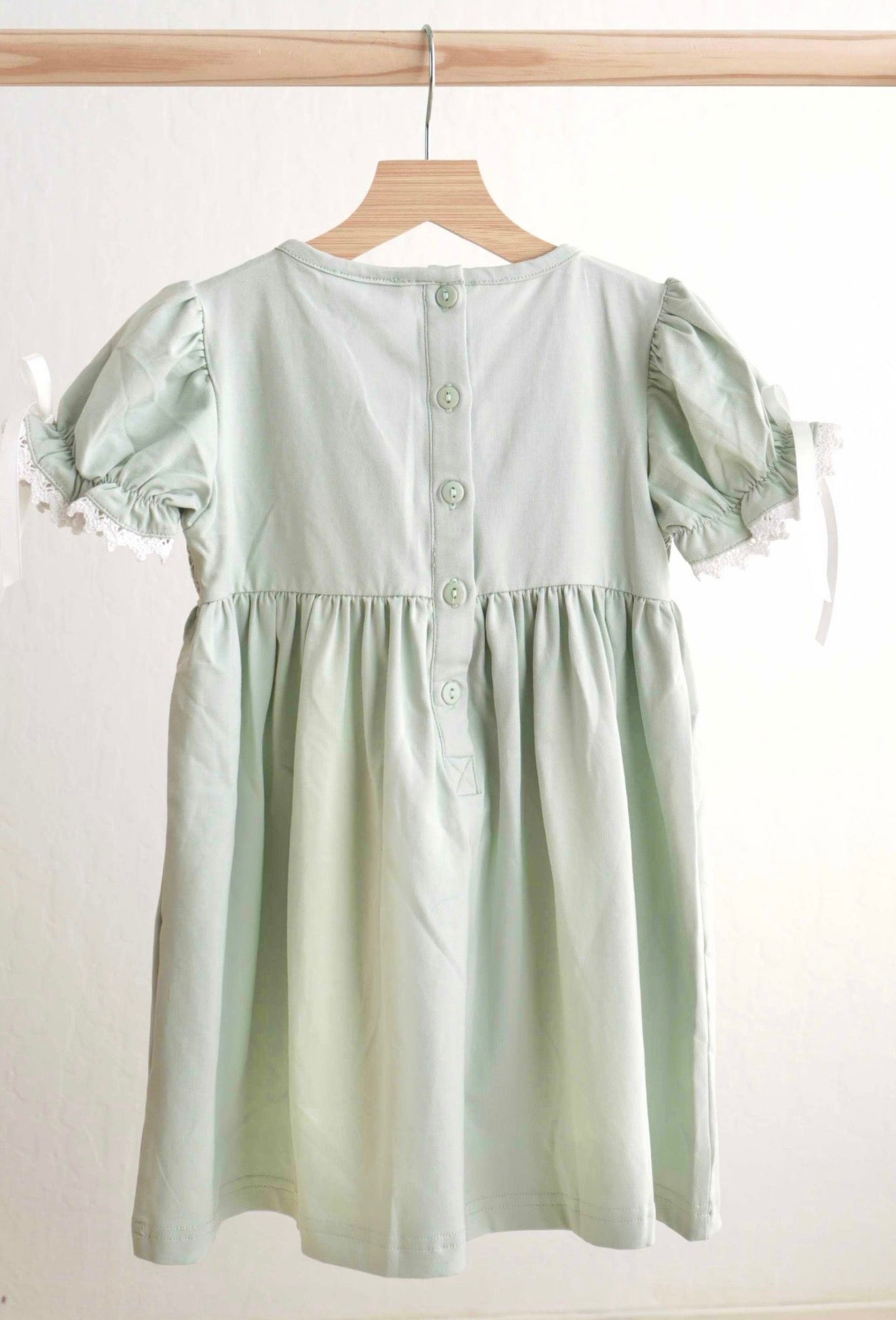 Sage Hand Smocked Dress