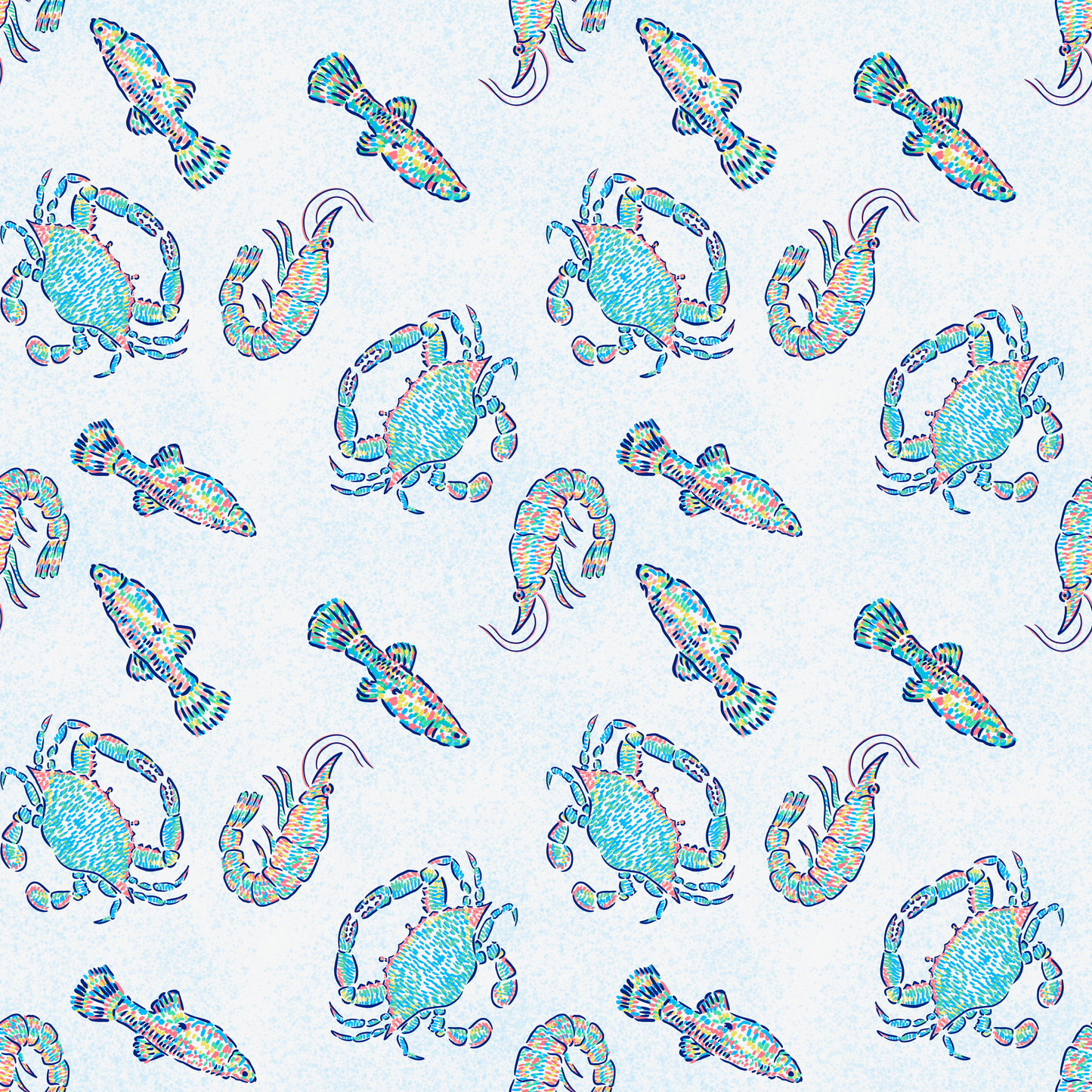 Coastal Watercolor Zippy