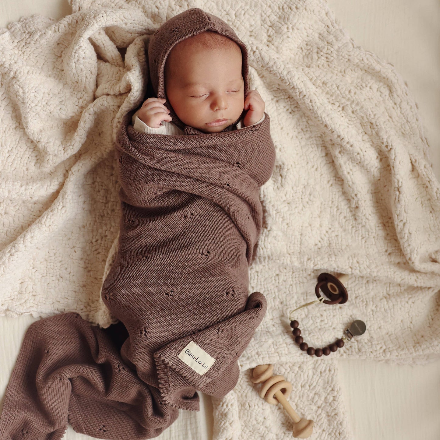 100% Organic Cotton Pointelle Baby Blanket
