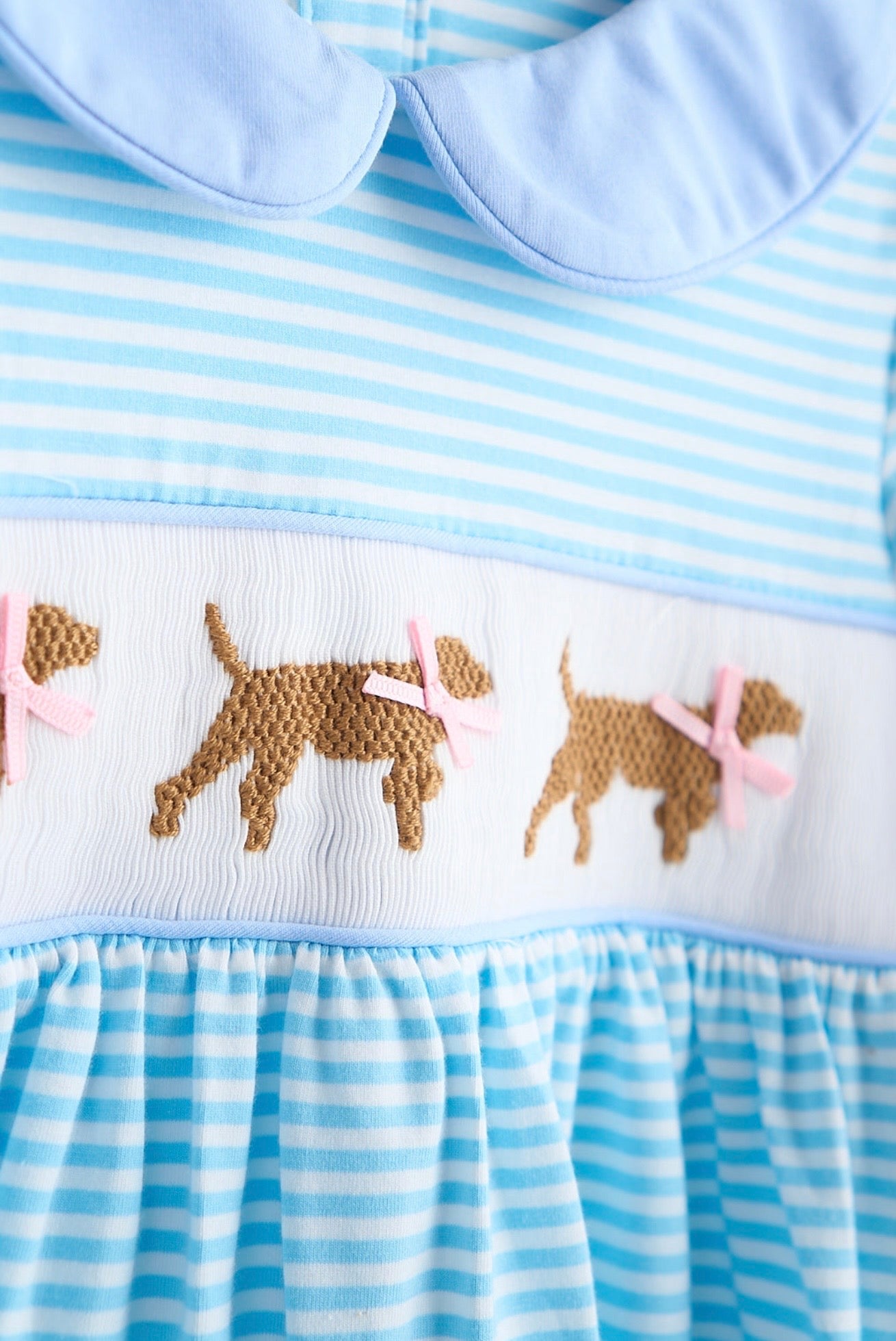 Puppy Hand Smocked Dress
