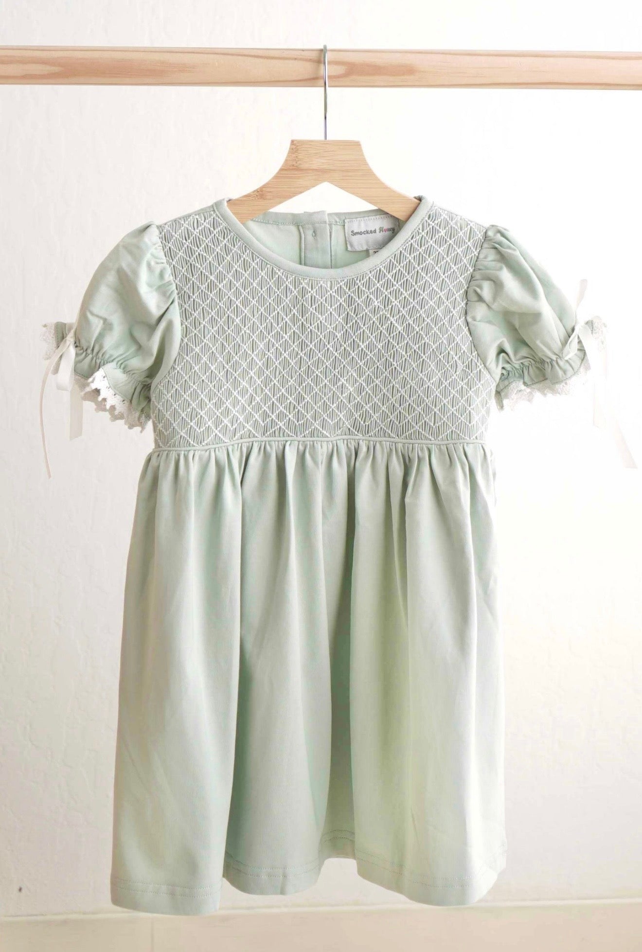 Sage Hand Smocked Dress